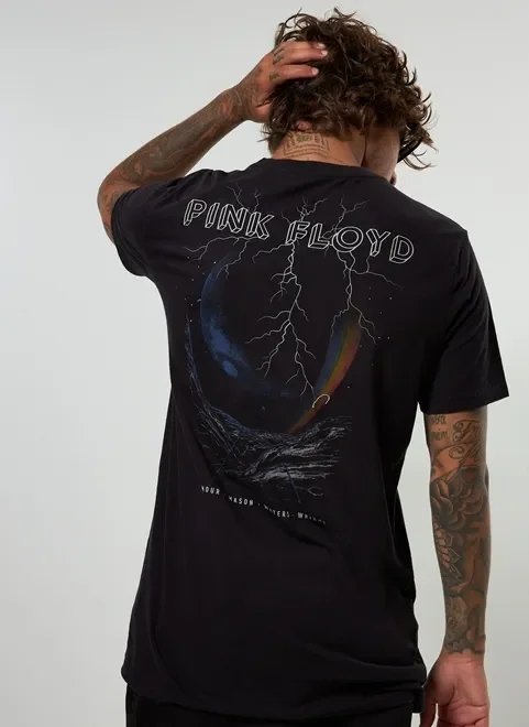 camiseta estonada alongada pink floyd camiseta estonada alongada pink floyd