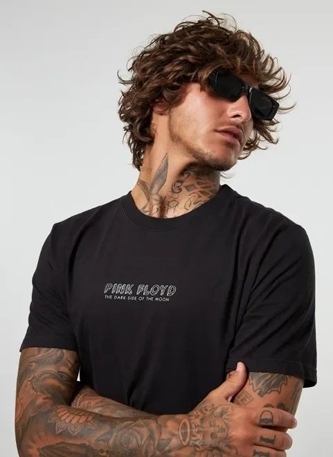 camiseta estonada alongada pink floyd camiseta estonada alongada pink floyd