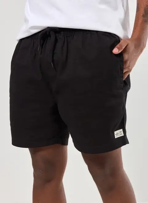 bermuda short em sarja preta bermuda short em sarja preta