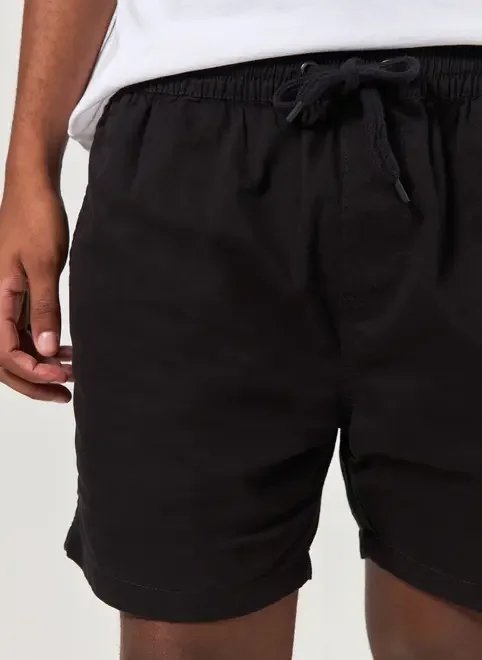 bermuda short em sarja preta bermuda short em sarja preta