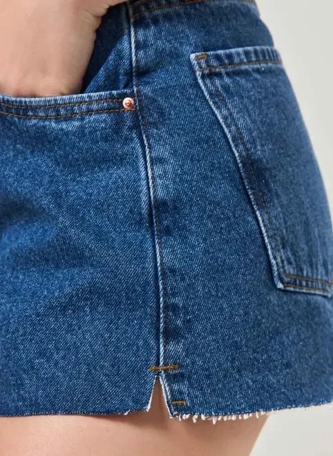 short mom jeans barra cortada short mom jeans barra cortada