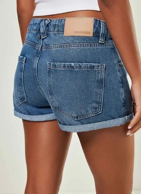 short jeans escuro cintura baixa short jeans escuro cintura baixa