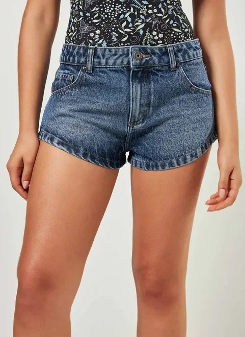 short jeans micro de cintura baixa short jeans micro de cintura baixa