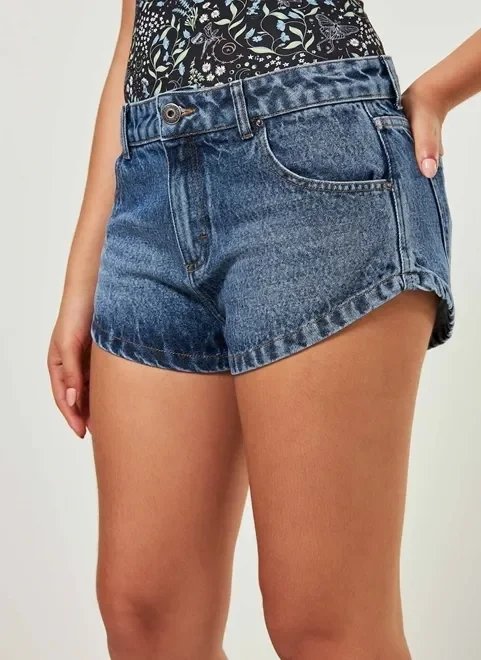 short jeans micro de cintura baixa short jeans micro de cintura baixa