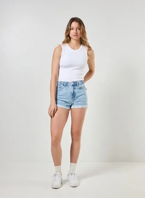 short mom jeans margaridas bordadas short mom jeans margaridas bordadas
