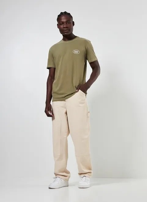 camiseta verde estonada frase be here camiseta verde estonada frase be here