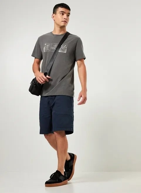 bermuda azul marinho em sarja bermuda azul marinho em sarja