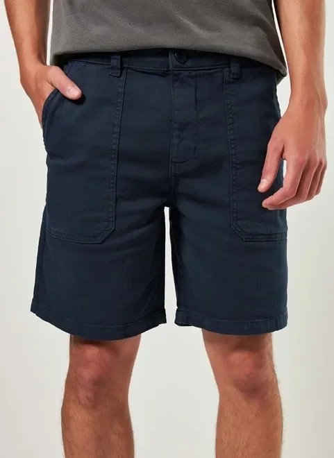 bermuda azul marinho em sarja bermuda azul marinho em sarja