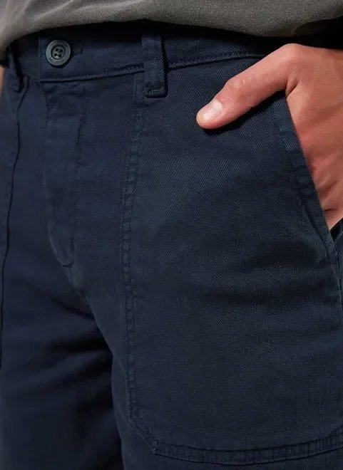 bermuda azul marinho em sarja bermuda azul marinho em sarja