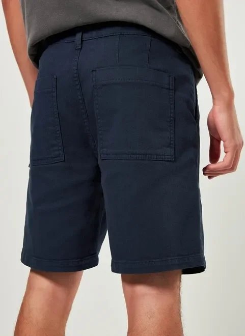 bermuda azul marinho em sarja bermuda azul marinho em sarja
