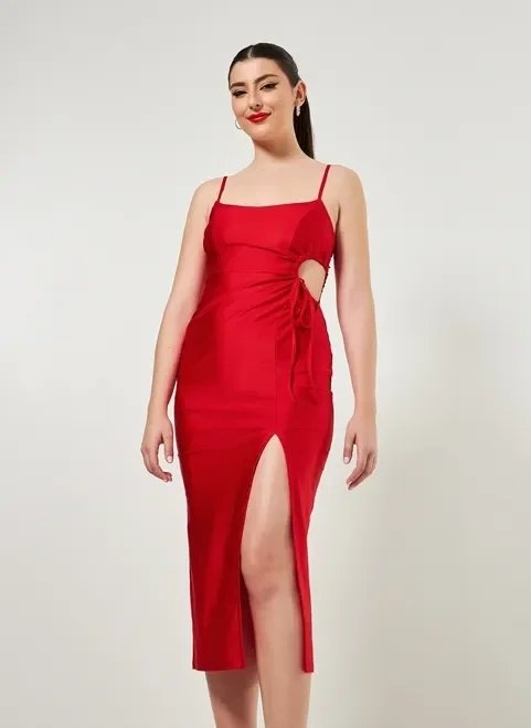 vestido midi vermelho com fenda vestido midi vermelho com fenda
