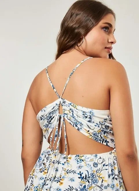 vestido longo off-white florido vestido longo off-white florido