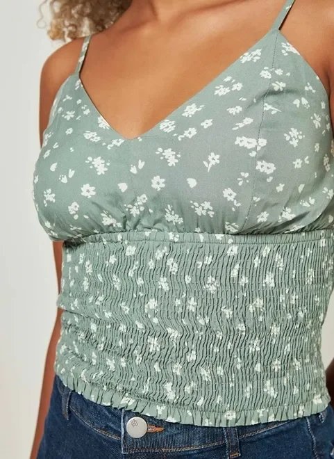 blusa de alcinha verde florida blusa de alcinha verde florida