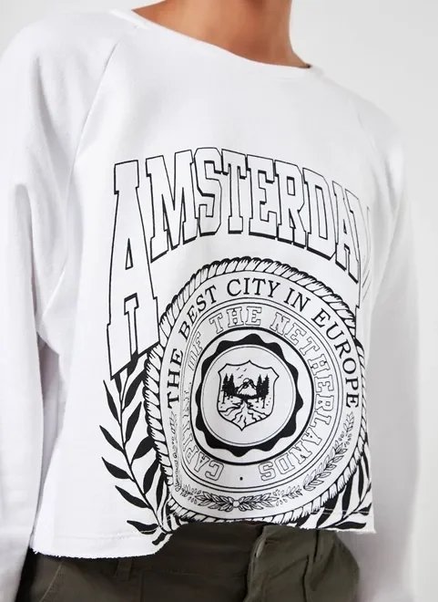 blusa de moletom off-white college blusa de moletom off-white college