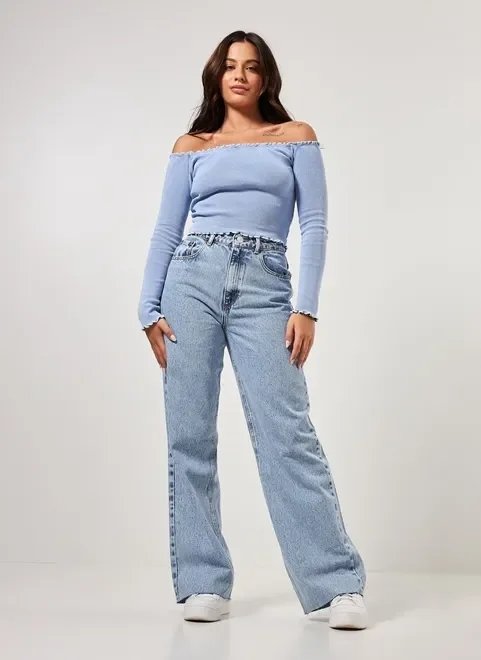blusa manga longa ombro a ombro blusa manga longa ombro a ombro