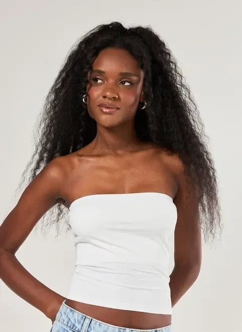 blusa tube top em poliamida blusa tube top em poliamida