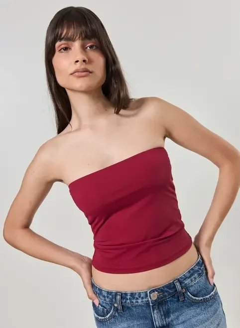 blusa tube top em poliamida blusa tube top em poliamida