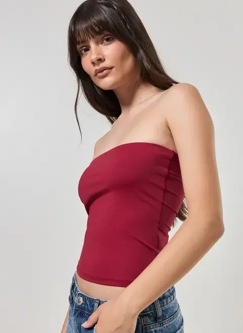 blusa tube top em poliamida blusa tube top em poliamida