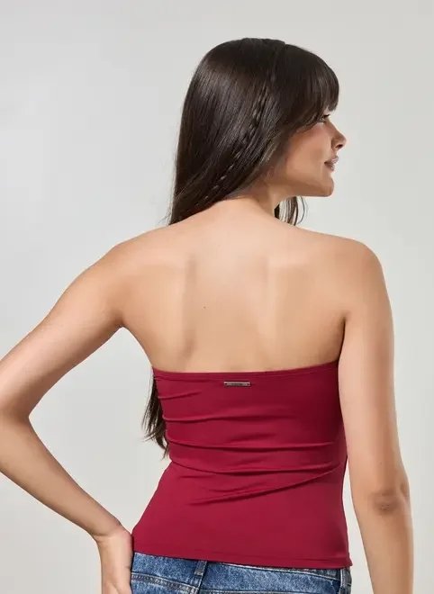 blusa tube top em poliamida blusa tube top em poliamida