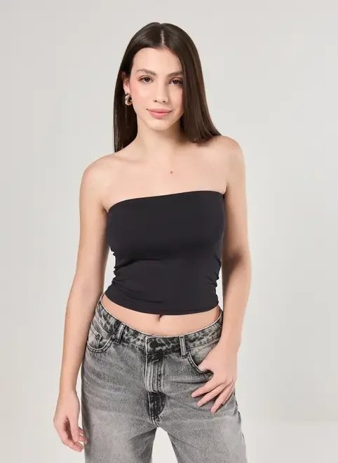 blusa tube top em poliamida blusa tube top em poliamida