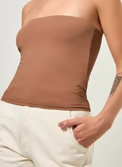 blusa tube top em poliamida blusa tube top em poliamida