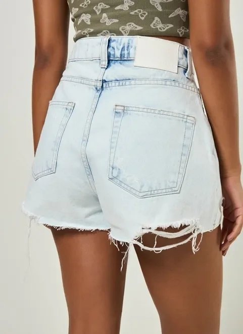 short hot pant jeans claro rasgos short hot pant jeans claro rasgos
