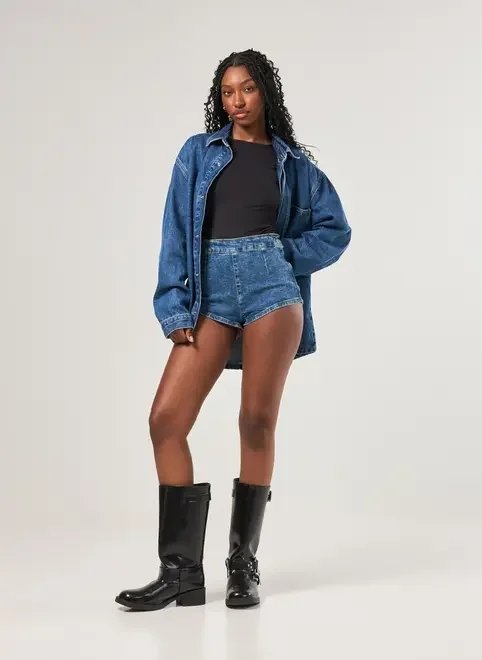 micro short jeans cintura alta micro short jeans cintura alta