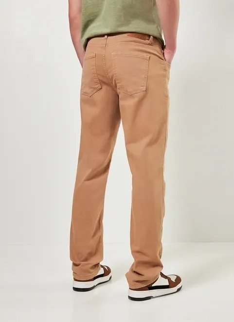 calça slim em sarja caqui calça slim em sarja caqui