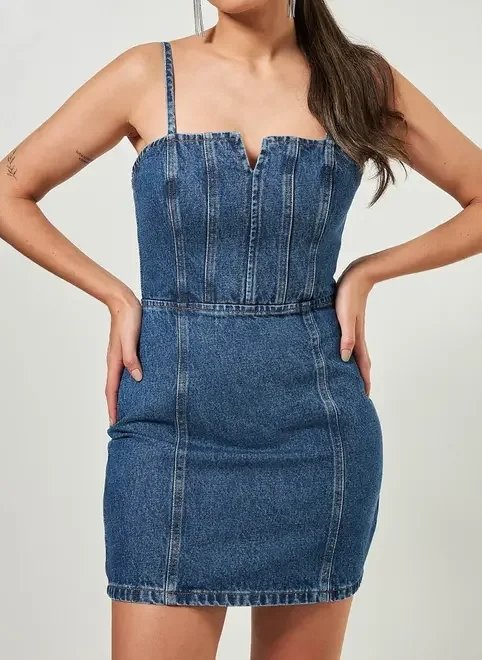 vestido jeans escuro curto vestido jeans escuro curto