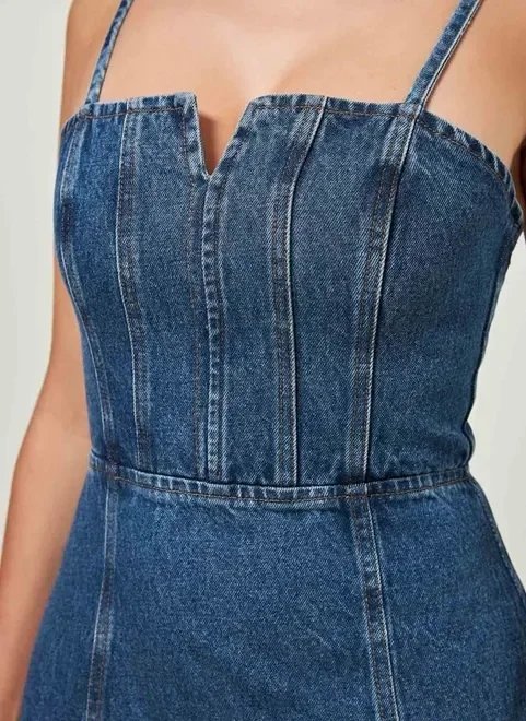 vestido jeans escuro curto vestido jeans escuro curto