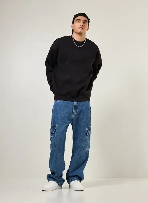 moletom sem capuz oversized preto moletom sem capuz oversized preto