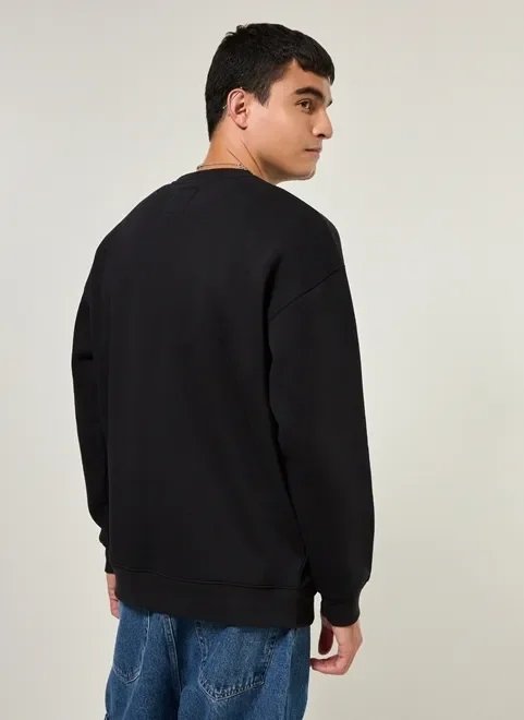 moletom sem capuz oversized preto moletom sem capuz oversized preto