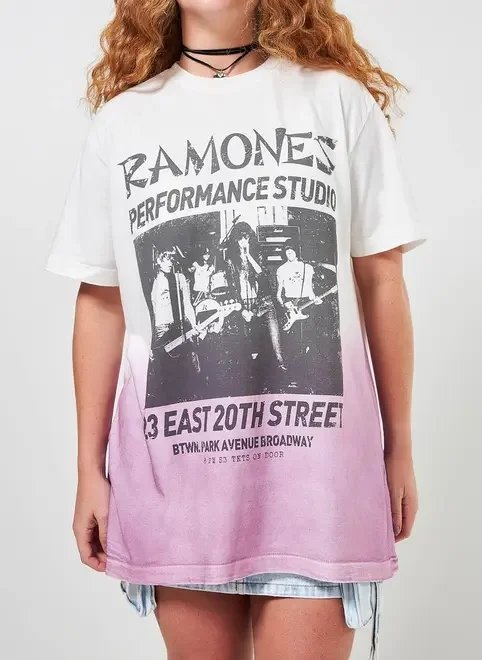 camiseta super oversized ramones degradê camiseta super oversized ramones degradê