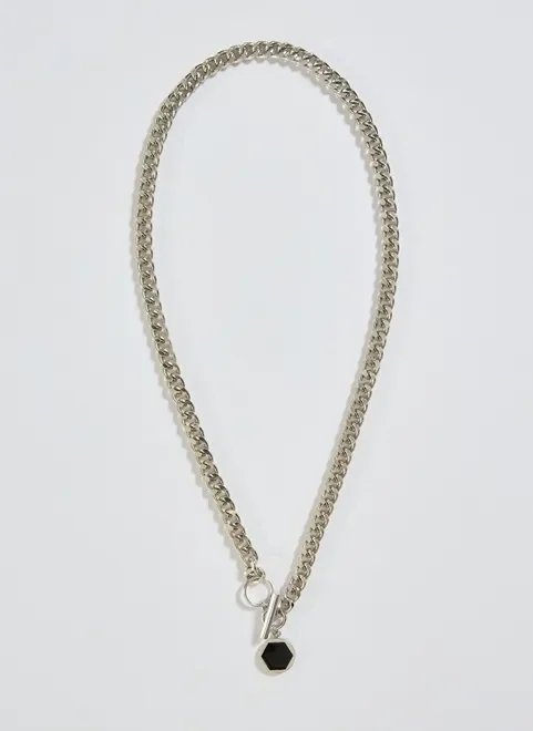 colar corrente prateada com pingente colar corrente prateada com pingente