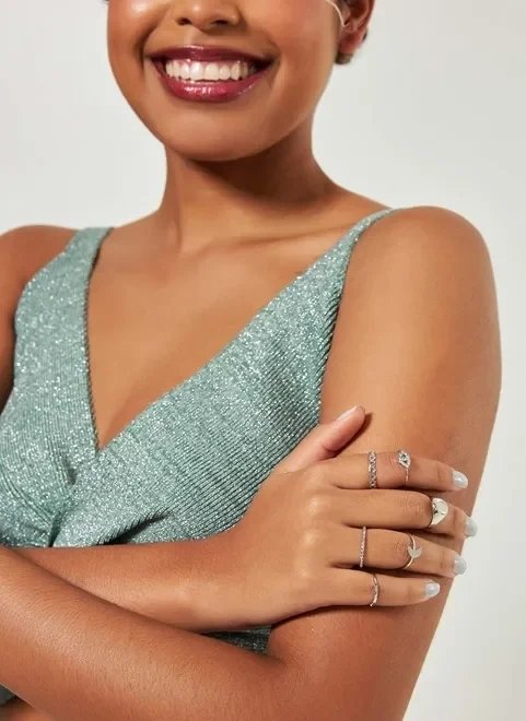 conjunto 6 anéis lua e olho conjunto 6 anéis lua e olho