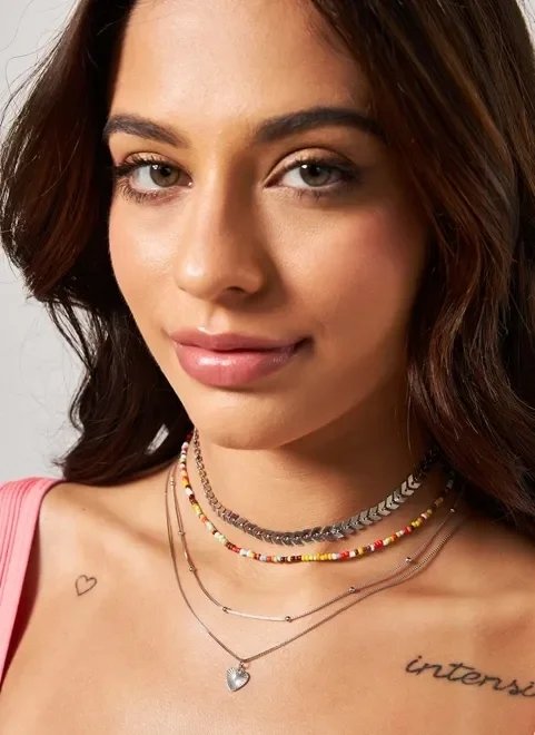 chokers e colares miçangas e coração chokers e colares miçangas e coração