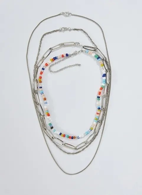 conjunto colares correntes e miçangas conjunto colares correntes e miçangas