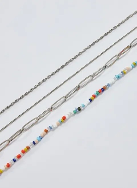 conjunto colares correntes e miçangas conjunto colares correntes e miçangas