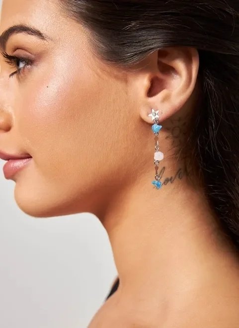 brincos e piercing fake com pedrinhas brincos e piercing fake com pedrinhas