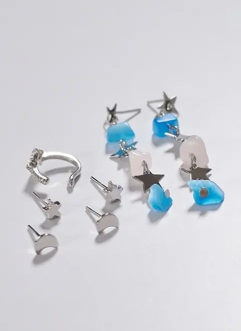 brincos e piercing fake com pedrinhas brincos e piercing fake com pedrinhas