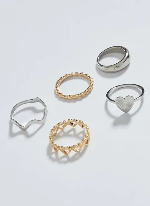 conjunto anéis coração conjunto anéis coração