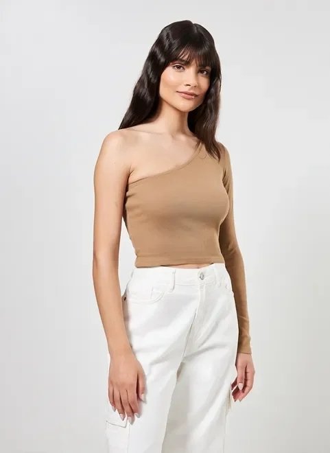 blusa manga única marrom blusa manga única marrom