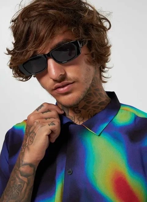 camisa estampa colorida mapa de calor camisa estampa colorida mapa de calor