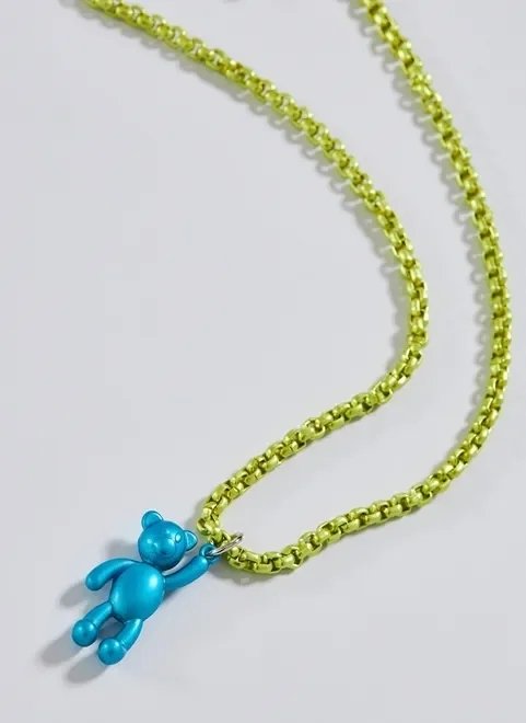 colar urso azul colar urso azul