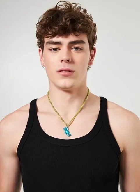 colar urso azul colar urso azul