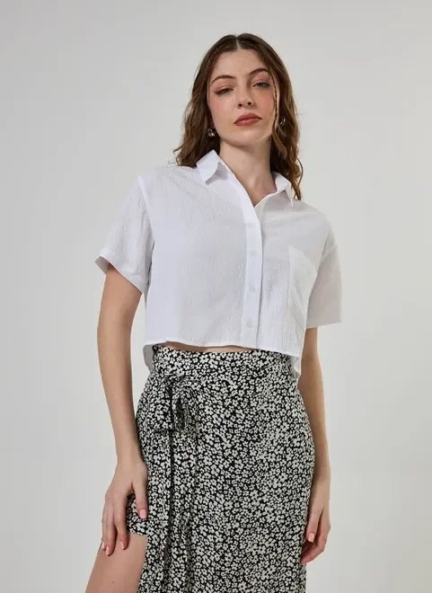 camisa cropped texturizada camisa cropped texturizada