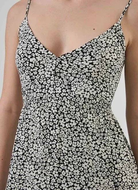 vestido longo floral preto e branco vestido longo floral preto e branco