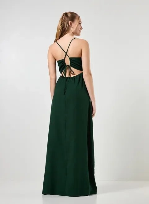 vestido longo verde com fenda vestido longo verde com fenda