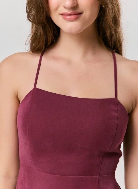 vestido longo com fenda cupro vestido longo com fenda cupro