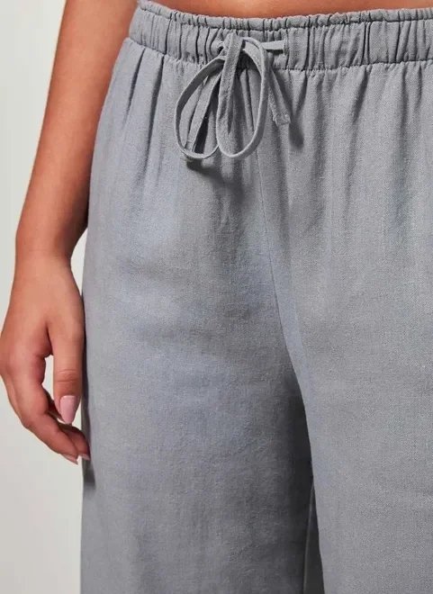 calça wide leg em linho calça wide leg em linho